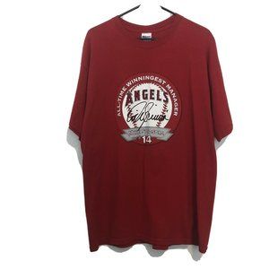 MLB Los Angeles Angels Mike Scioscia #14 All-Time Winningest Manager T-Shirt XL